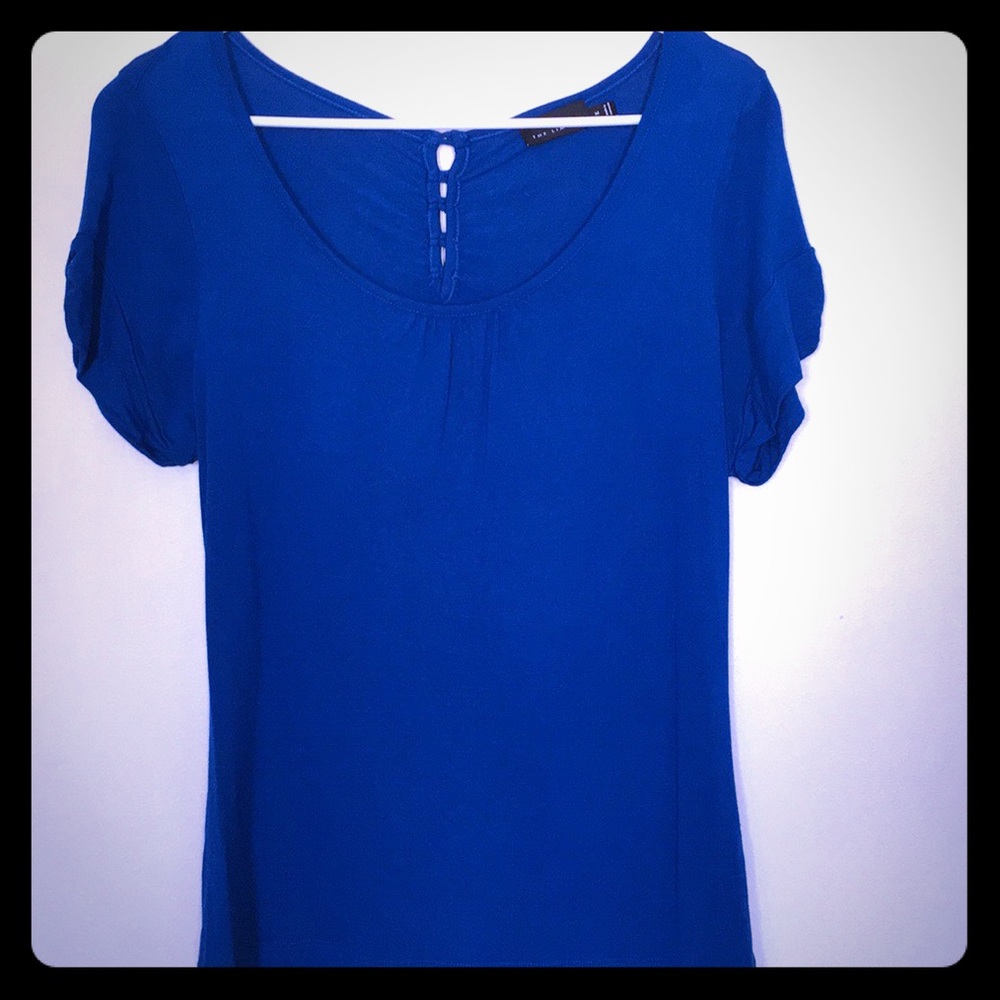 The Limited Royal Blue Scoop Neck Top